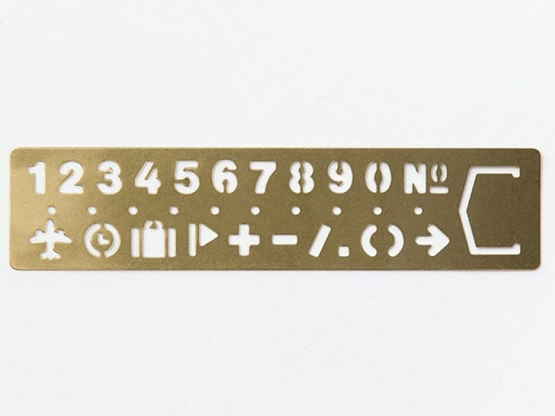 Traveler's Company Brass Bookmark Template Numbers