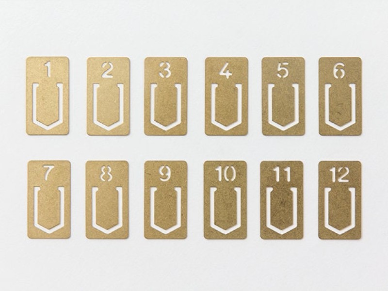 Brass Number Clips