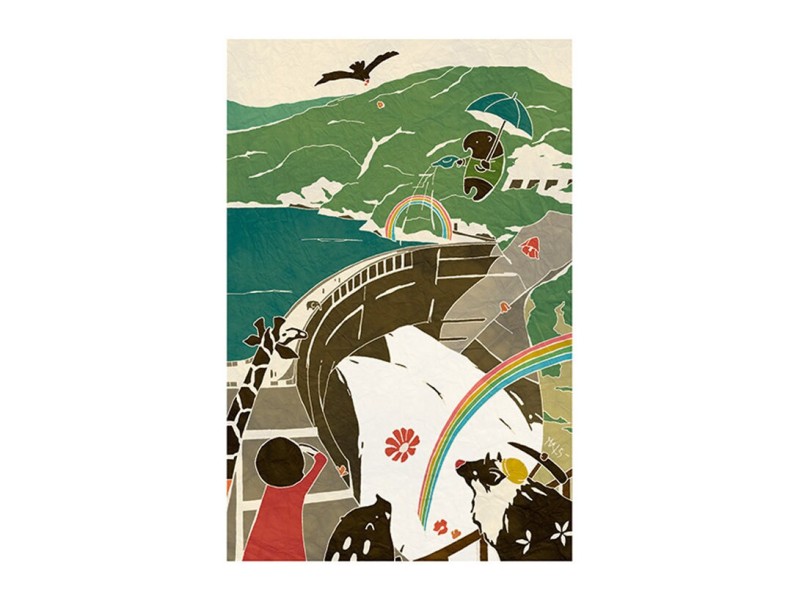 Who Mails Postcard Adachi Masato - Toyama Kurobe-Dam