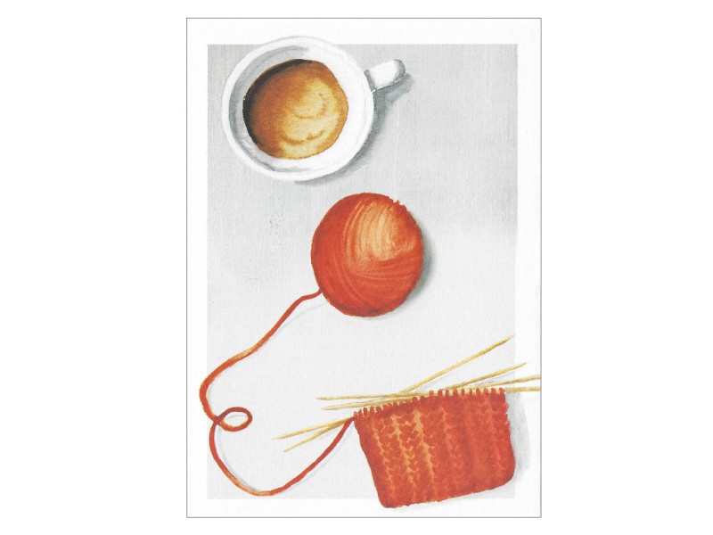 Winter Postcard Henna Adel - Knitting With Coffee