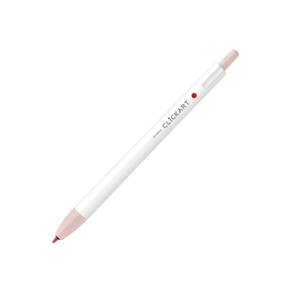 Clickart Retractable Marker Pens - 48 color options - Cherry Pink - 15