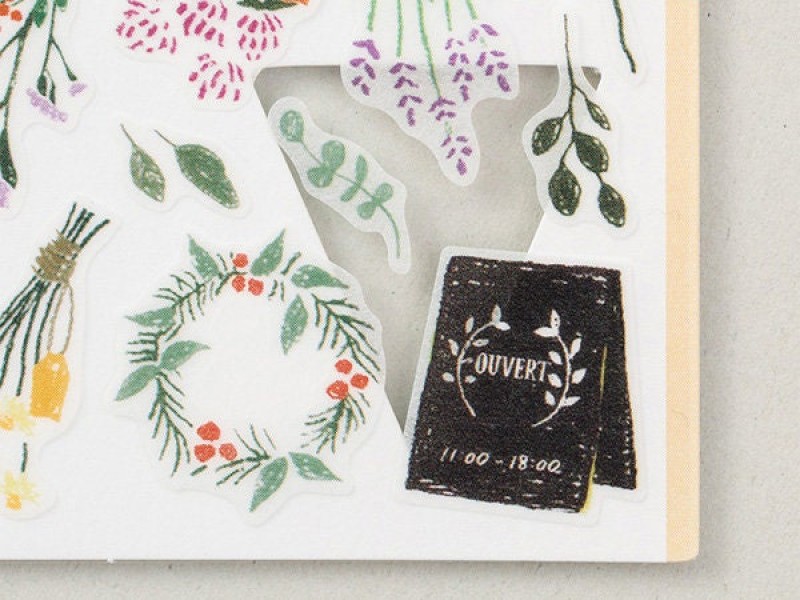 Midori Stickers Marché - Dried Flowers