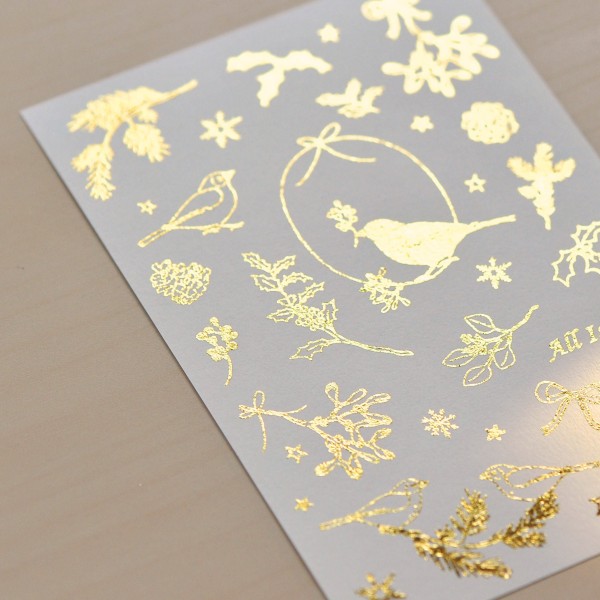 Gold foil Rub-On stickers
