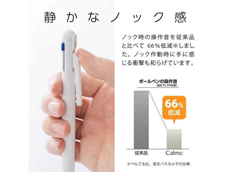 Pentel Calme 3-Color Ballpoint Pen 0.5 - Grayish White
