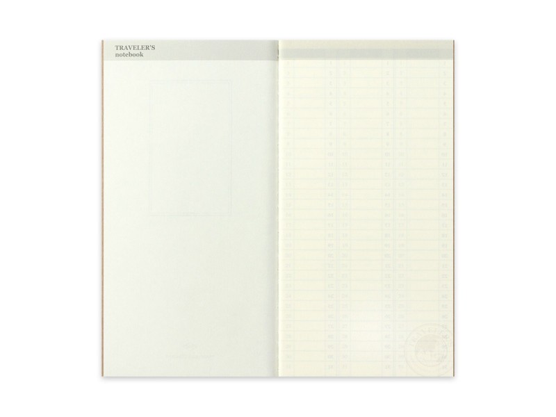 018. Free Diary Weekly Vertical Traveler's Notebook
