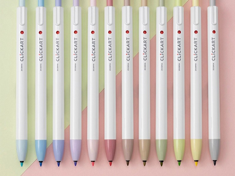 Zebra Clickart Retractable Marker Pen - Lemon