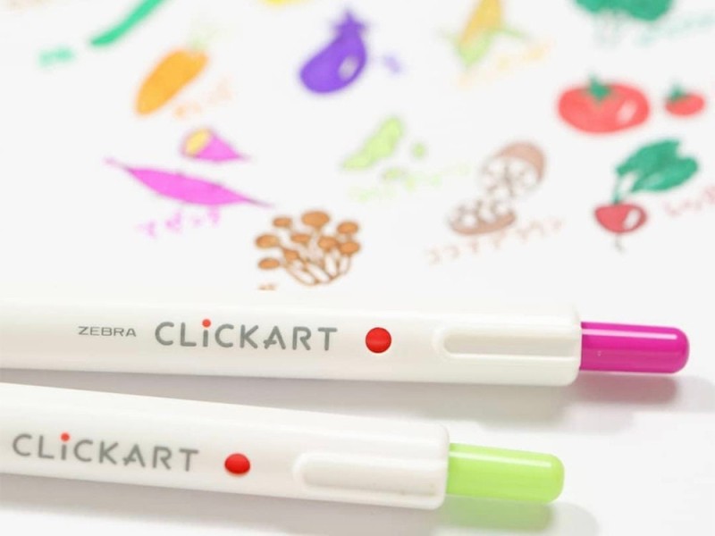 Zebra Clickart Retractable Marker Pen - Light Khaki