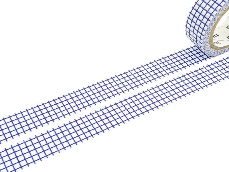 MT Deco Washi Tape - Grid Blueberry